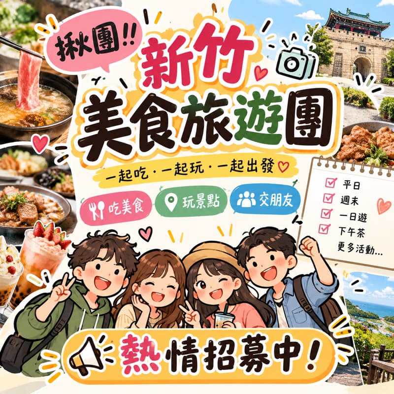 🌟 揪團開吃!新竹美食旅遊團招募中 🍜🌿