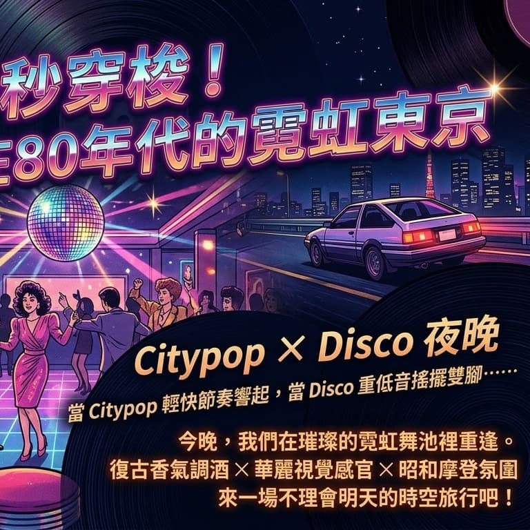 一秒穿梭!微醺在80年代的霓虹東京