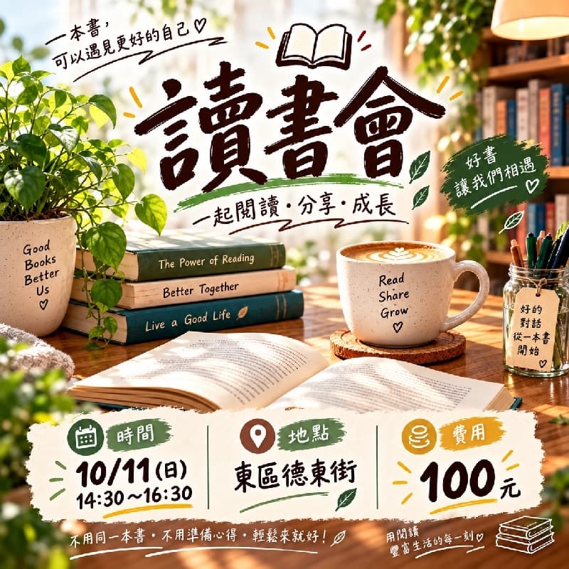 📚 10/11(日)給自己讀點書吧。