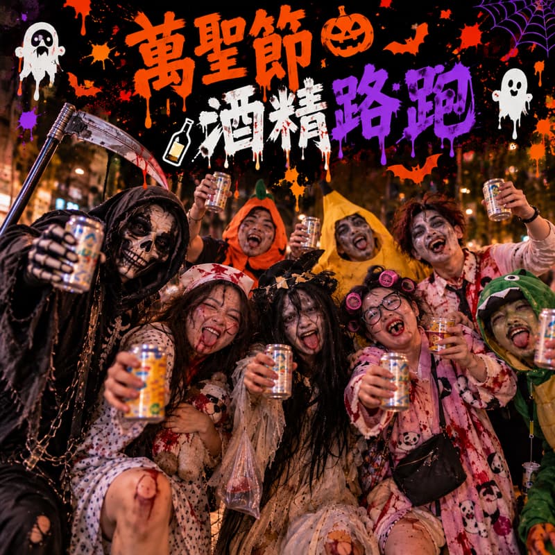 萬聖節🎃酒精路跑👻