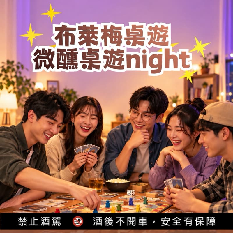 【布萊梅桌遊x約約伴】微醺桌遊night 2.0