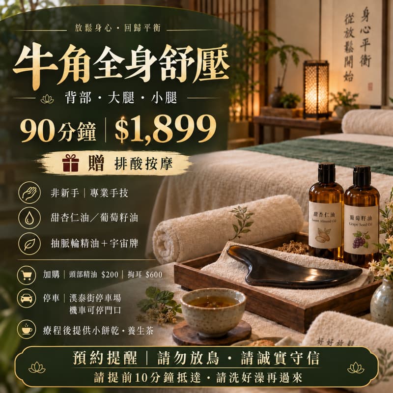全身撥筋最好去推拿後過來
