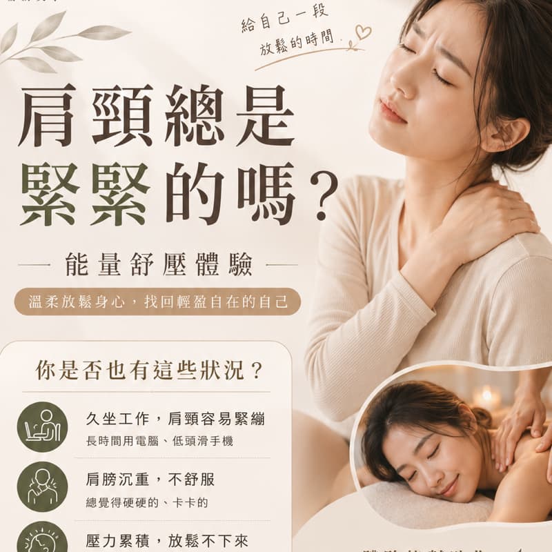 給長期緊繃的自己,一場溫柔的放鬆體驗
