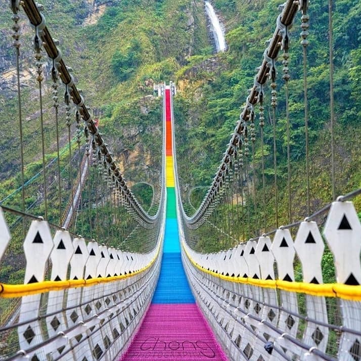 雙龍瀑布七彩吊橋🌈