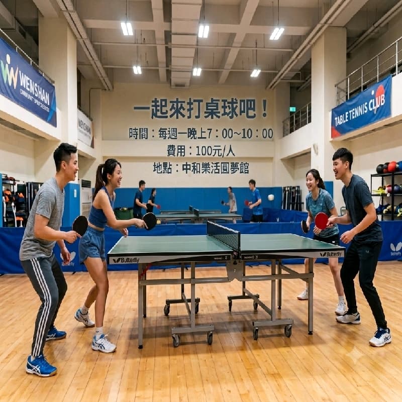 每週一輕鬆桌球趣! #新手友善 #打桌球 #運動