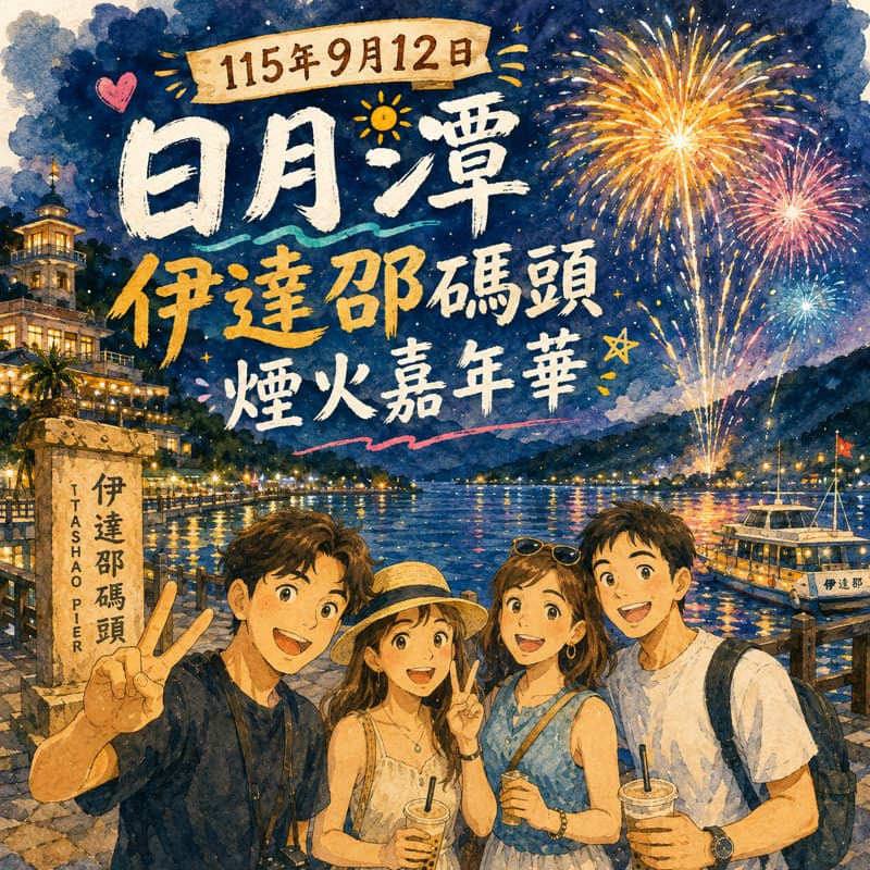 ✨🌝日月潭 伊達邵煙火嘉年華🌙✨