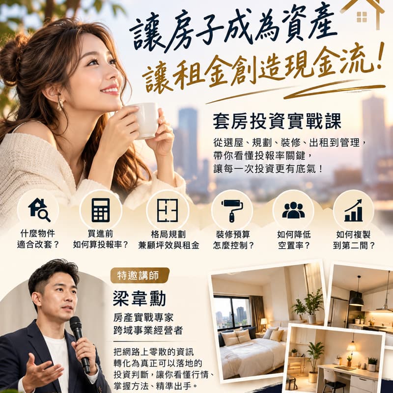 ❤️10/14(三): 實戰分享:讓房子成為資產+現金流!