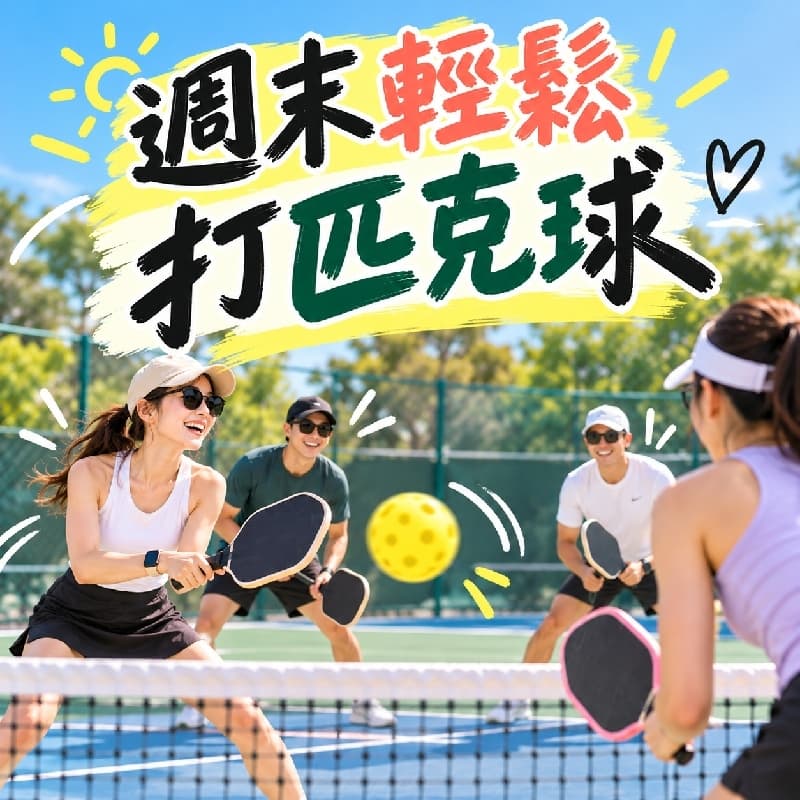 ☀️ 週末熱血匹克球!新手友善,一起來揮拍 ☀️