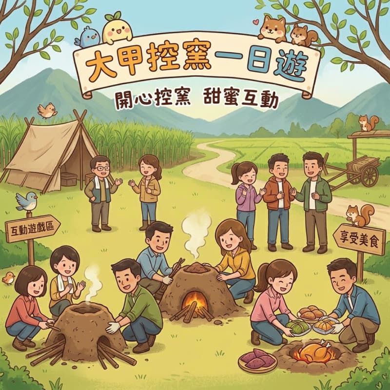 【大甲控窯一日遊】回味童年,一起來堆土窯吃美食!煨番薯烤雞走起 🍠🔥