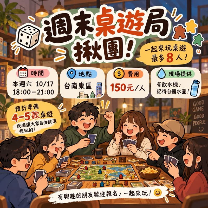 🎲 週末桌遊局揪團!