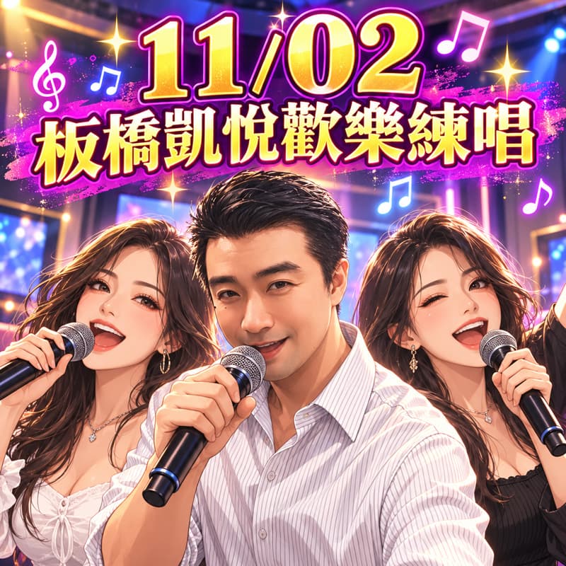 11/2 板橋凱悅KTV 超小團開唱(已成團,開放2個名額)