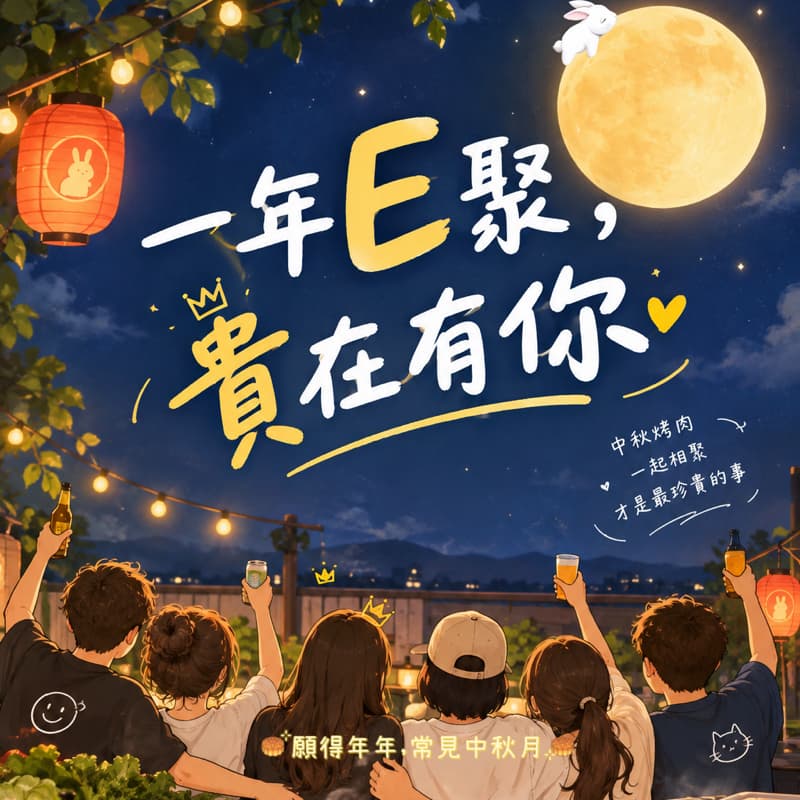 一年E聚,貴在有妳🫶🏻#中秋月#月圓人更圓