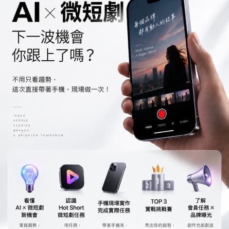 🎬 AI × 短劇「實戰遊戲場」來拿積分,賺💰💰