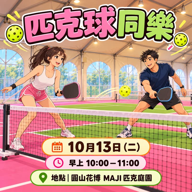 平日早上匹克球閃揪團