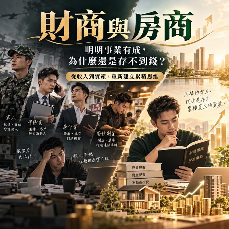 明明事業有成,為什麼還是存不到錢?|財商×房商