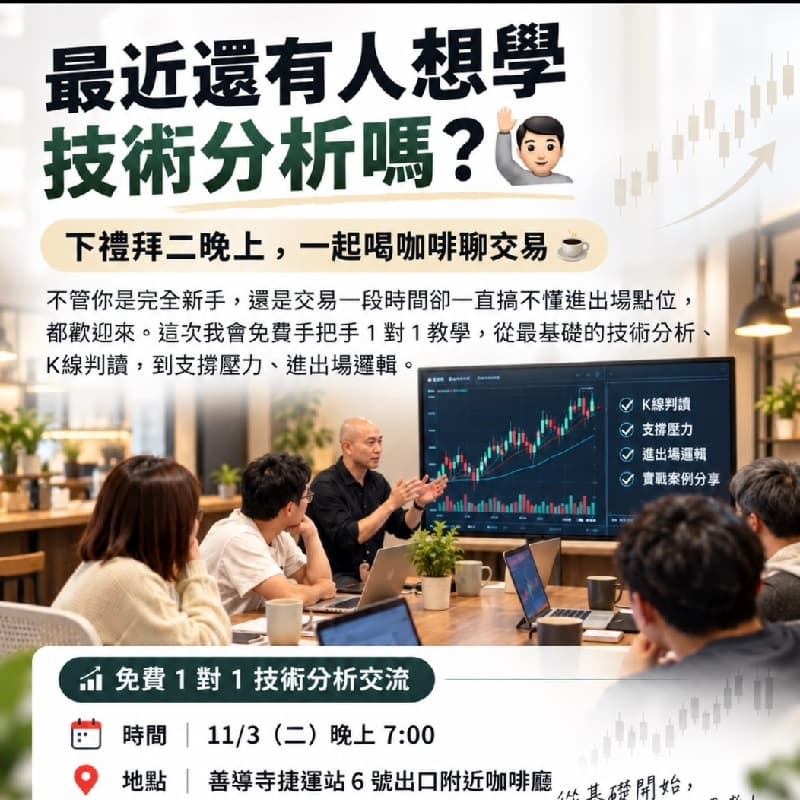 免費技術分析教學(餐飲自費)