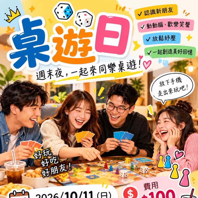 輕鬆玩桌遊認識朋友