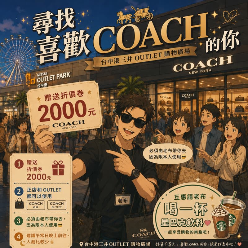 #新手友善👜💠🛍️徵人啟事🛍️💠👜喜歡COACH的妳🛍️💠🛍️