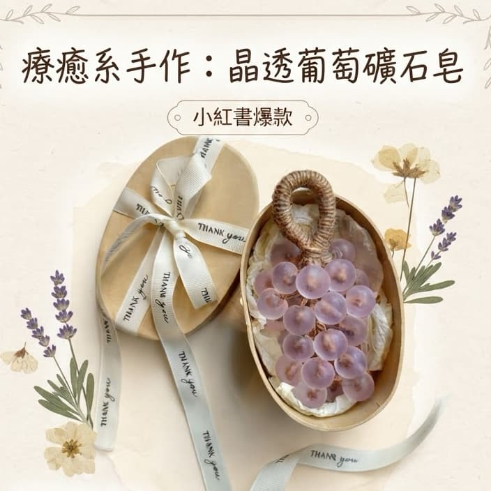 🍇療癒系手作:晶透葡萄礦石皂