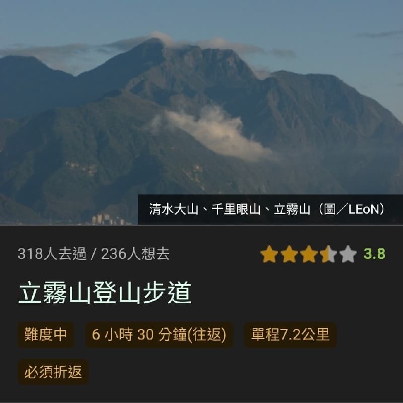 立霧山 and 卡拉寶山 撿點小百岳