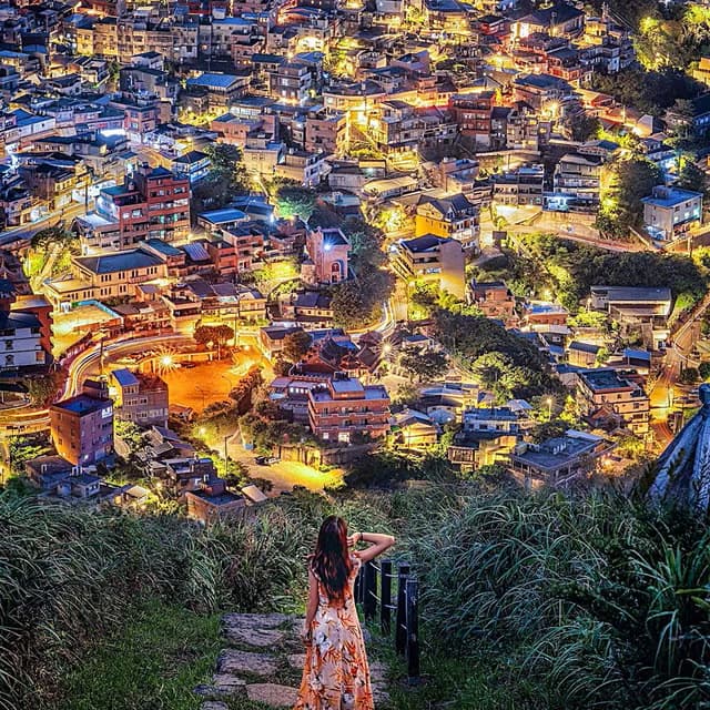 基隆山城看夜景