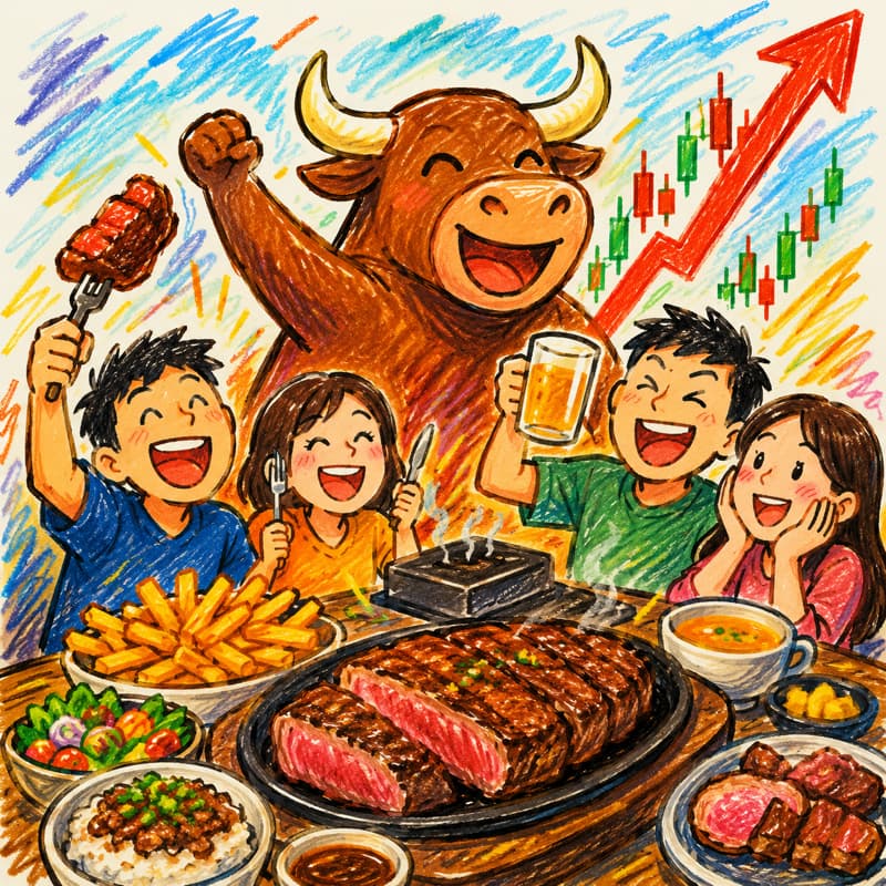 牛市多頭・牛排打底