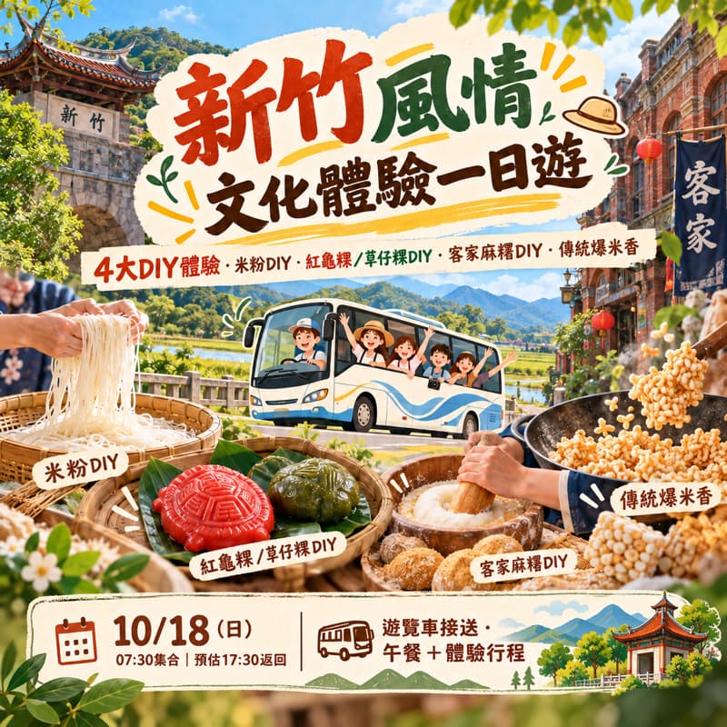🚌 一起出發!來趟充滿古早味的新竹小旅行!