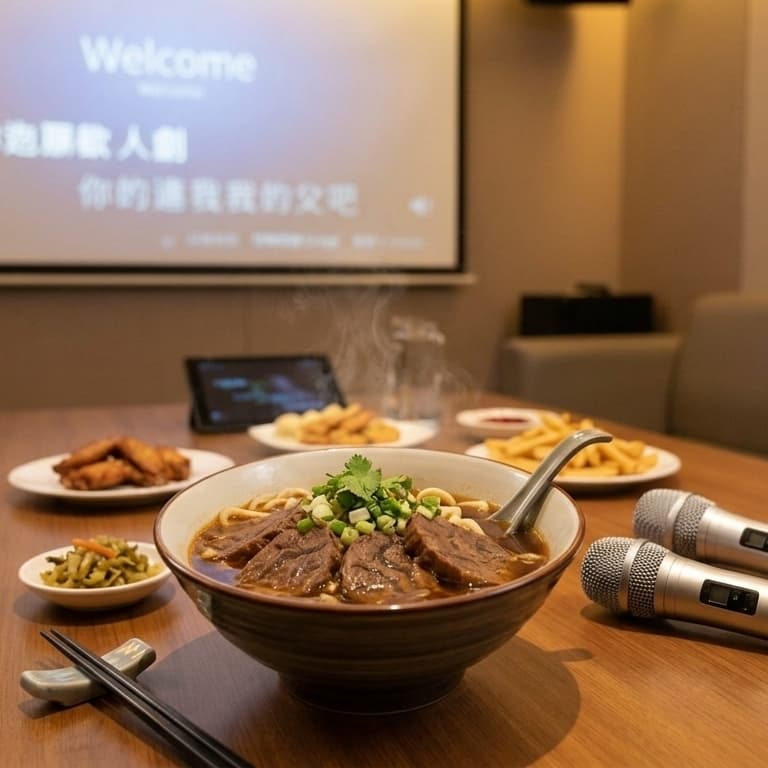 【汐止好樂迪】夫妻檔請客✨邀 1 位 45+單身男士歡唱 2.5H 享牛肉麵熱炒晚餐!