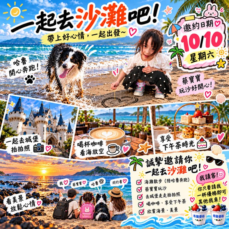 🏖️ 一起去沙灘吧!