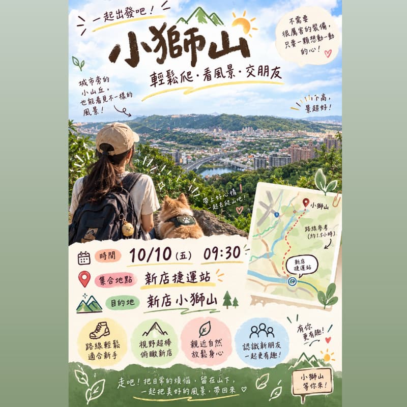 10/10雙十爬山趣~新店小獅山⛰️