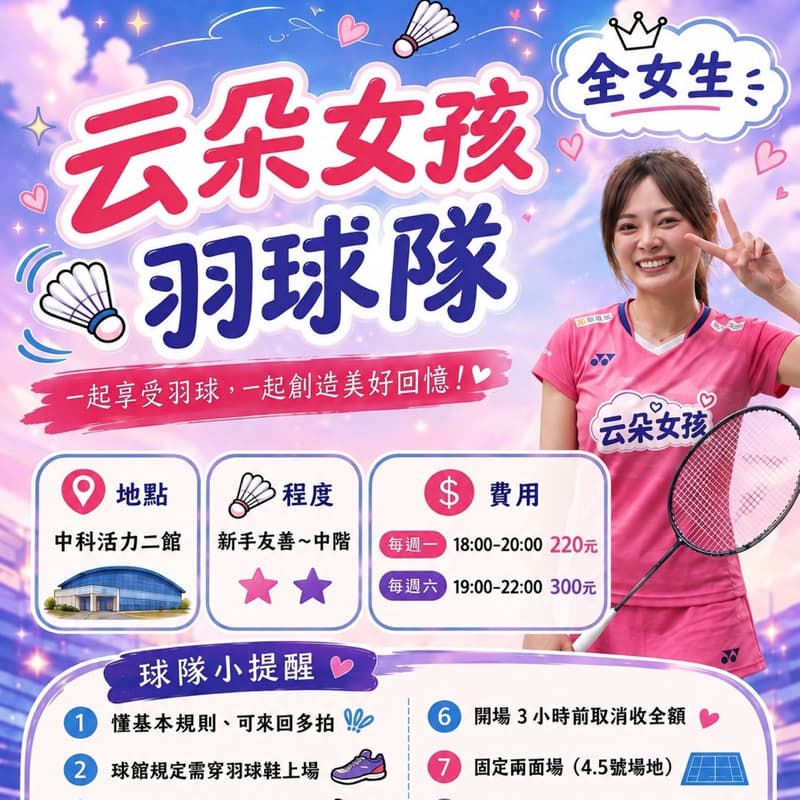 🔥🐯🔥 🌈LGBT限定🏳️🌈云朵全女子🤟羽球天團!