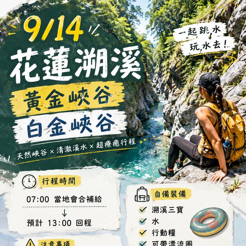 9/14|花蓮溯溪|黃金峽谷+白金峽谷