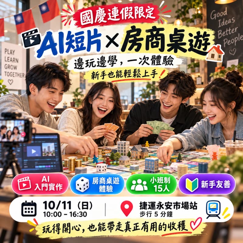 🎬🎲 國慶連假,玩點不一樣的!