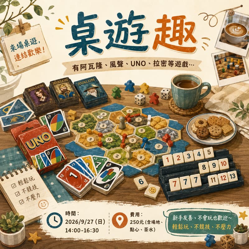 2026/9/27(日)14:30桌遊聚#派對遊戲#陣營遊戲#潛伏情報#卡牌遊戲#桌遊#新手友善