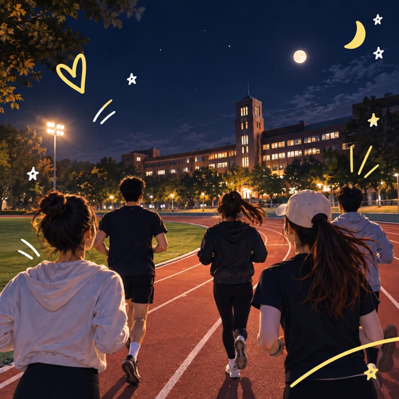 週三中大操場夜跑
