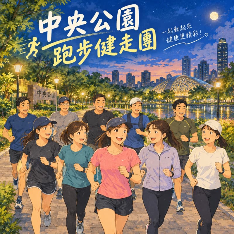 🏃🏃♀️中央公園 健走 跑步團③🏃♀️🏃#萬聖開桌